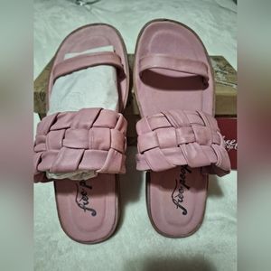 Free People Winding River Slides Perfect Pink 39